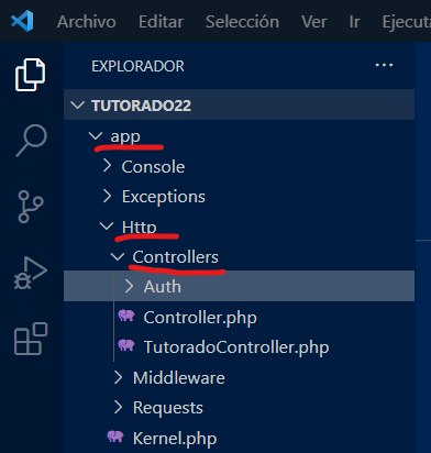 Ubicación de los archivos de controlador